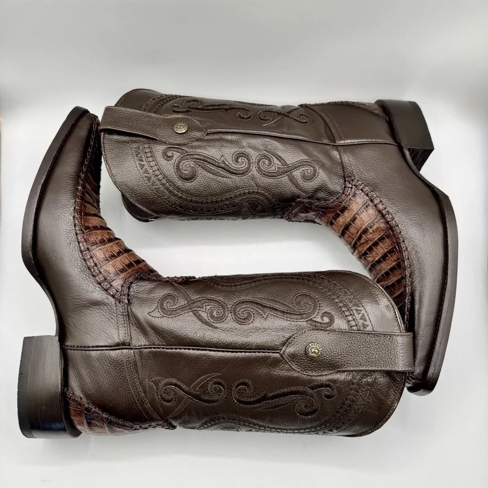 Rock'em Boots‎ Men's Size 9 Brown Bovine Leather Pointed Toe